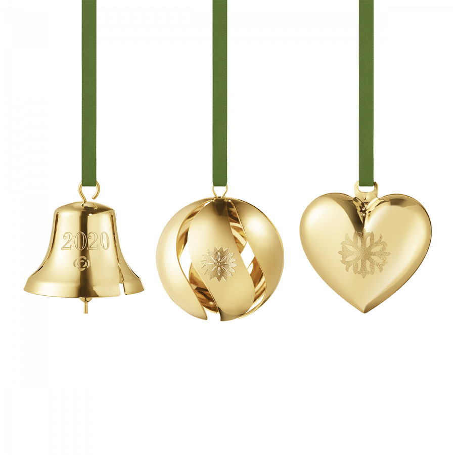 Georg Jensen 2020 Gavesæt 3 stk, Guldbelagt - Sæsonvarer - Hjem.dk