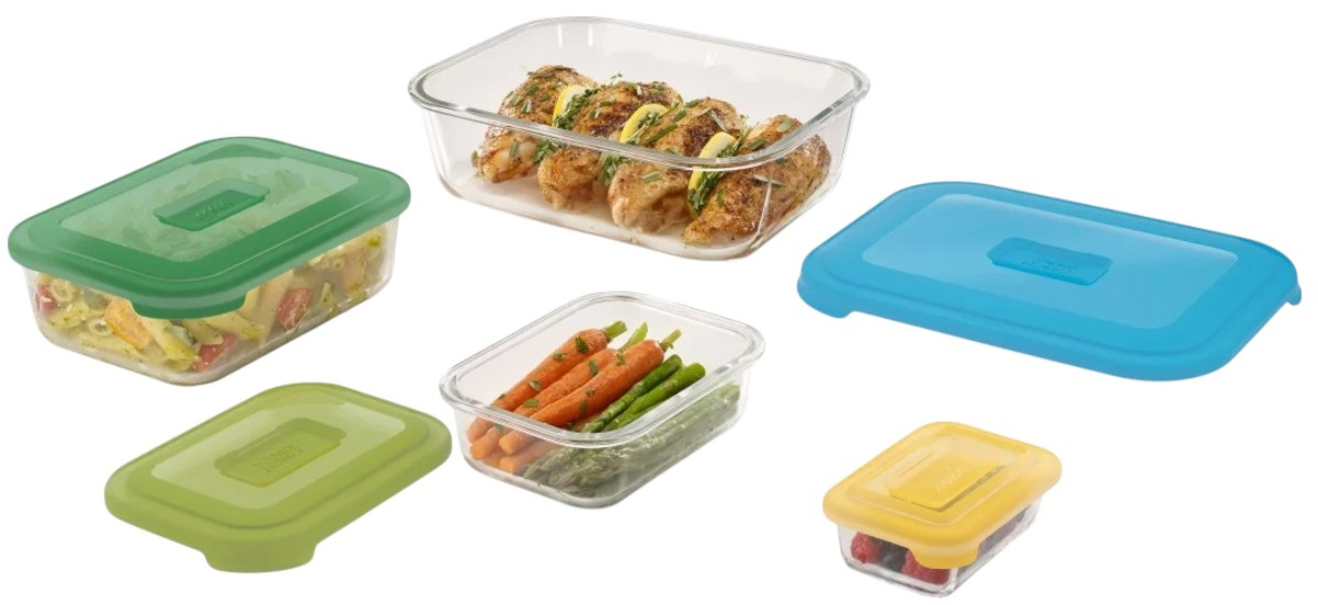 Joseph Joseph Nest 4 opbevaringsboks-sæt af glas, - Madopbevaring - Hjem.dk